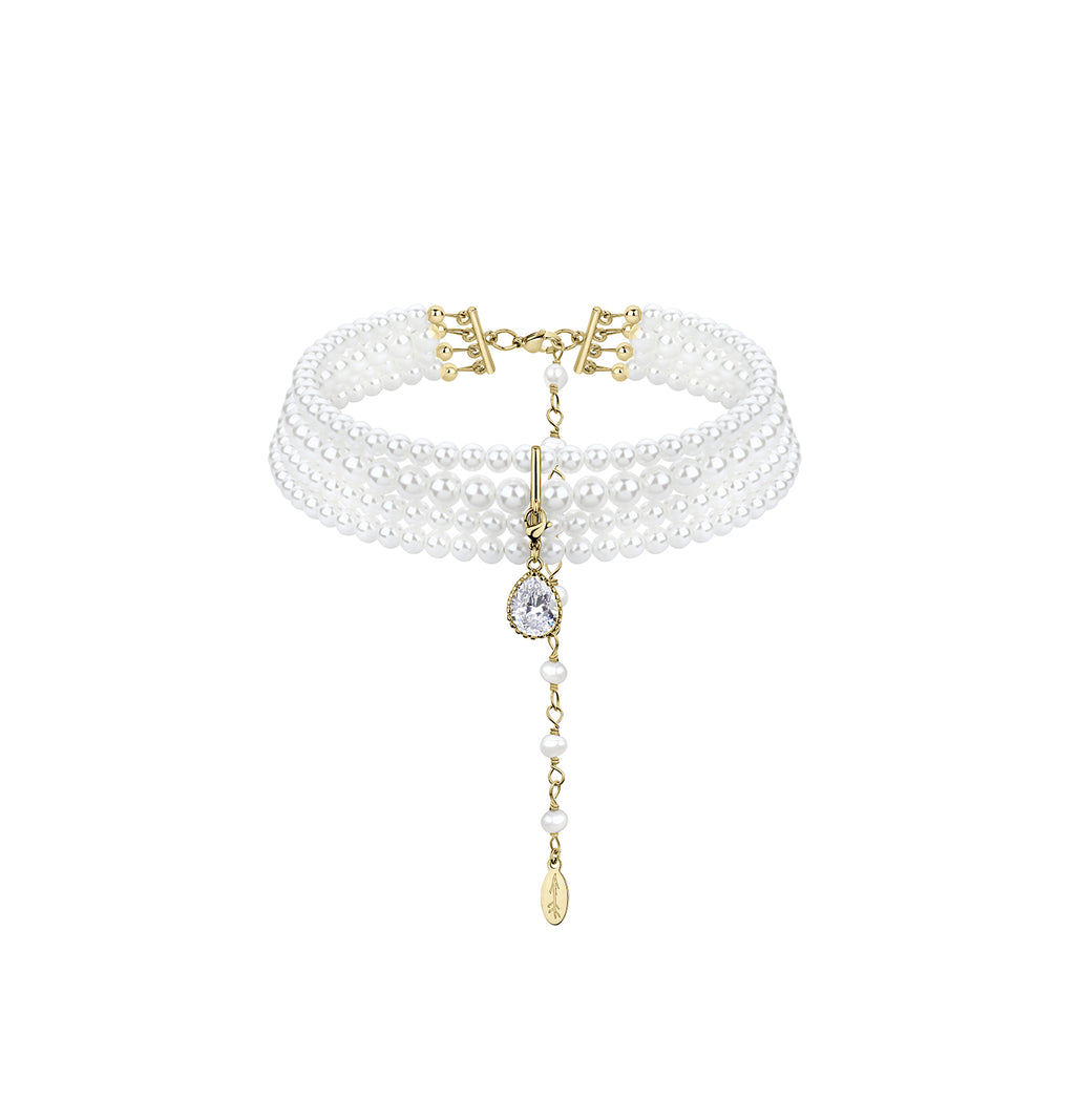 "PARIS" CERAMIC BEADS CHOKER WITH DROP PENDANT - фото 2