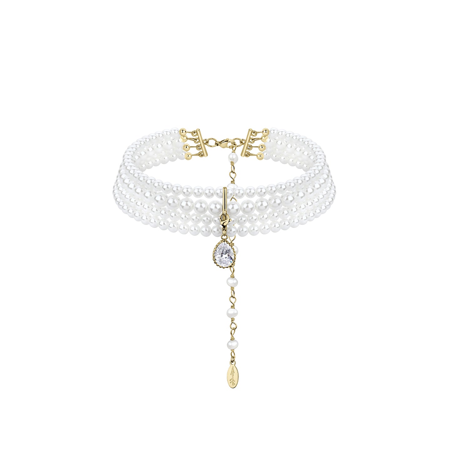 "PARIS" CERAMIC BEADS CHOKER WITH DROP PENDANT - фото 2