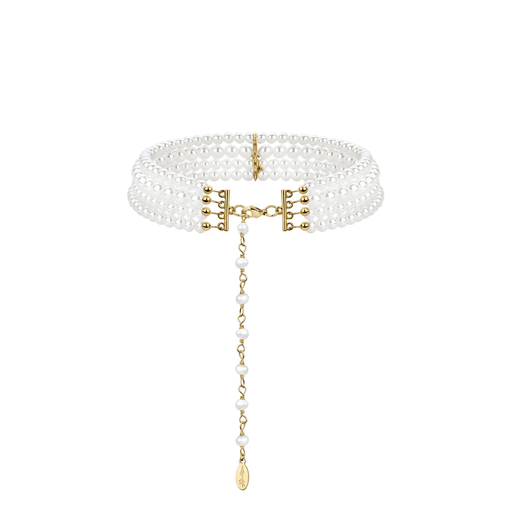 "PARIS" CERAMIC BEADS CHOKER WITH DROP PENDANT - фото 4