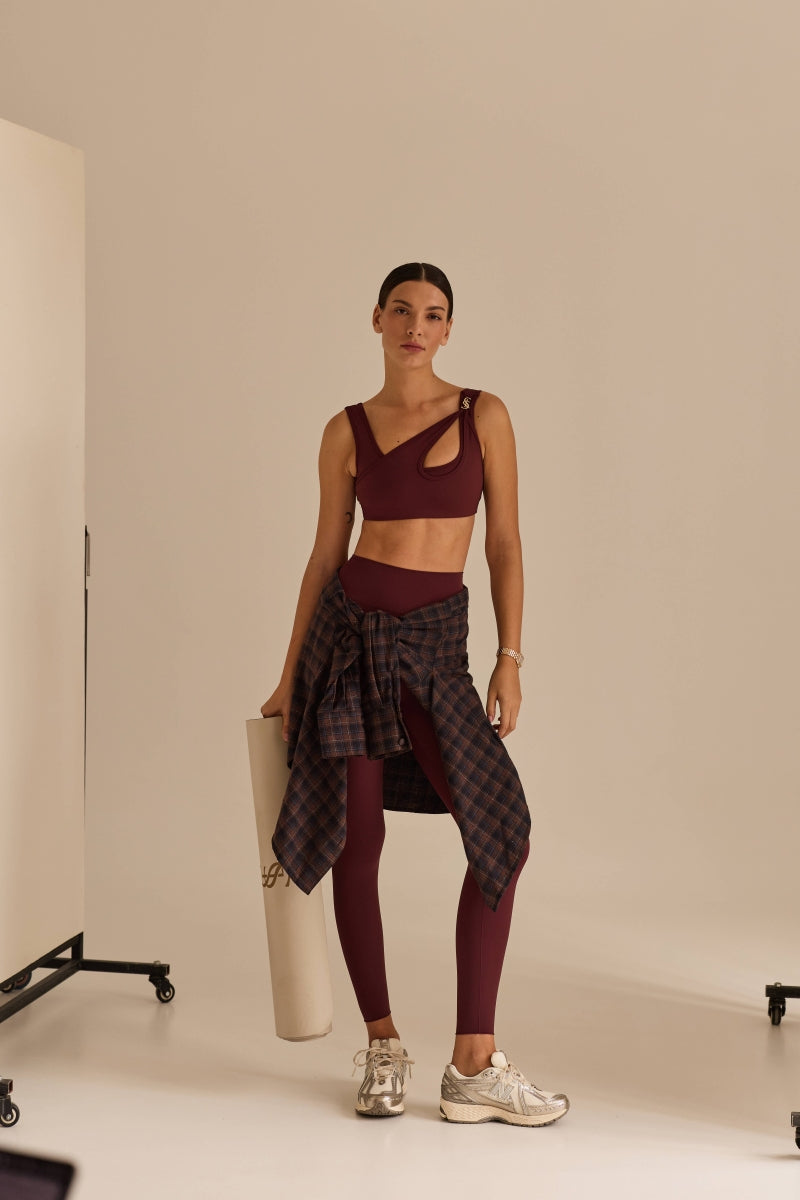 Asymetric Burgundy Bra