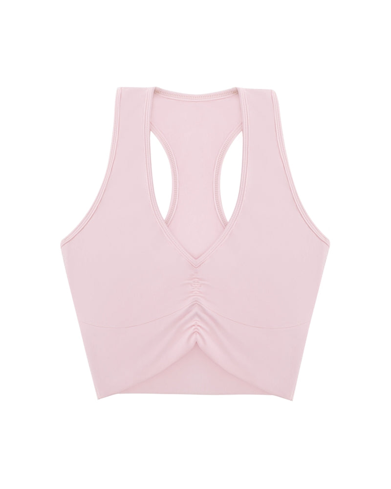 Baby Pink Ruched Bra