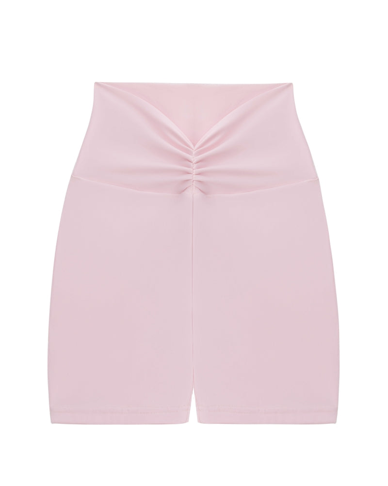 Baby Pink Ruched Shorts