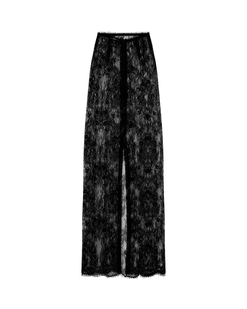 Black Lace Maxi Skirt