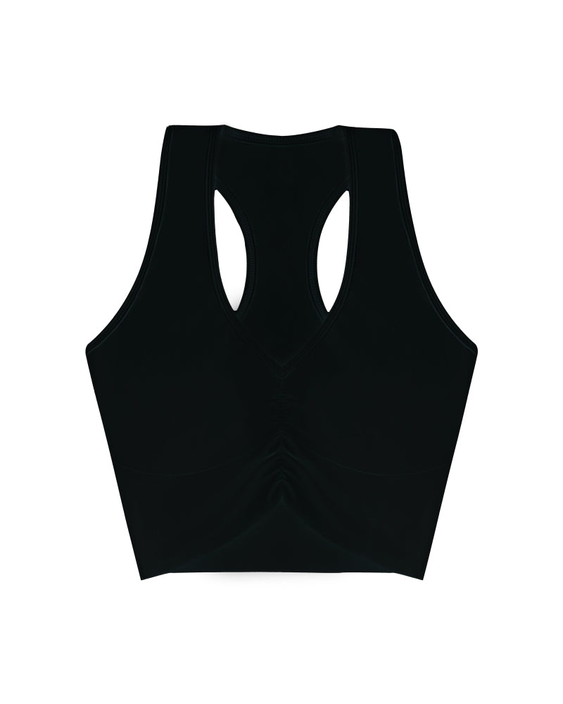 Black Ruched Bra