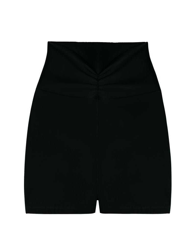 Black Ruched Shorts