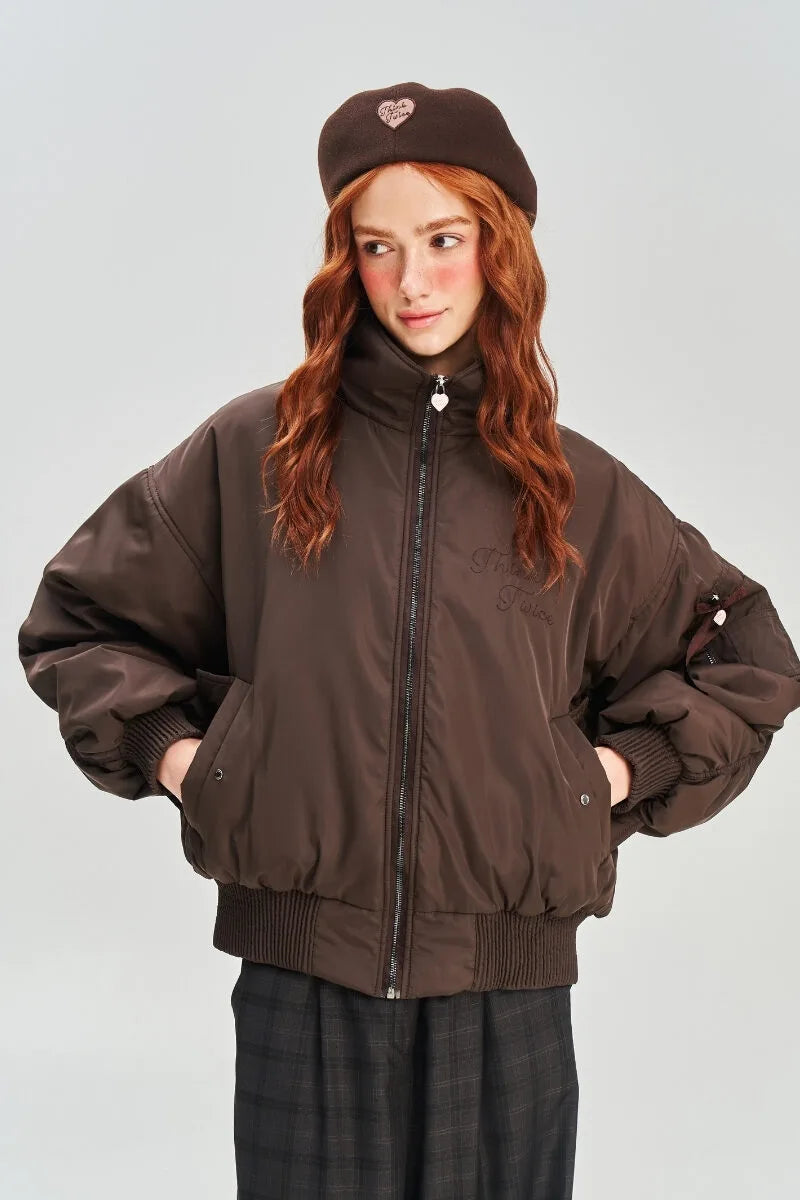 Куртка-бомбер з коміром стійкою