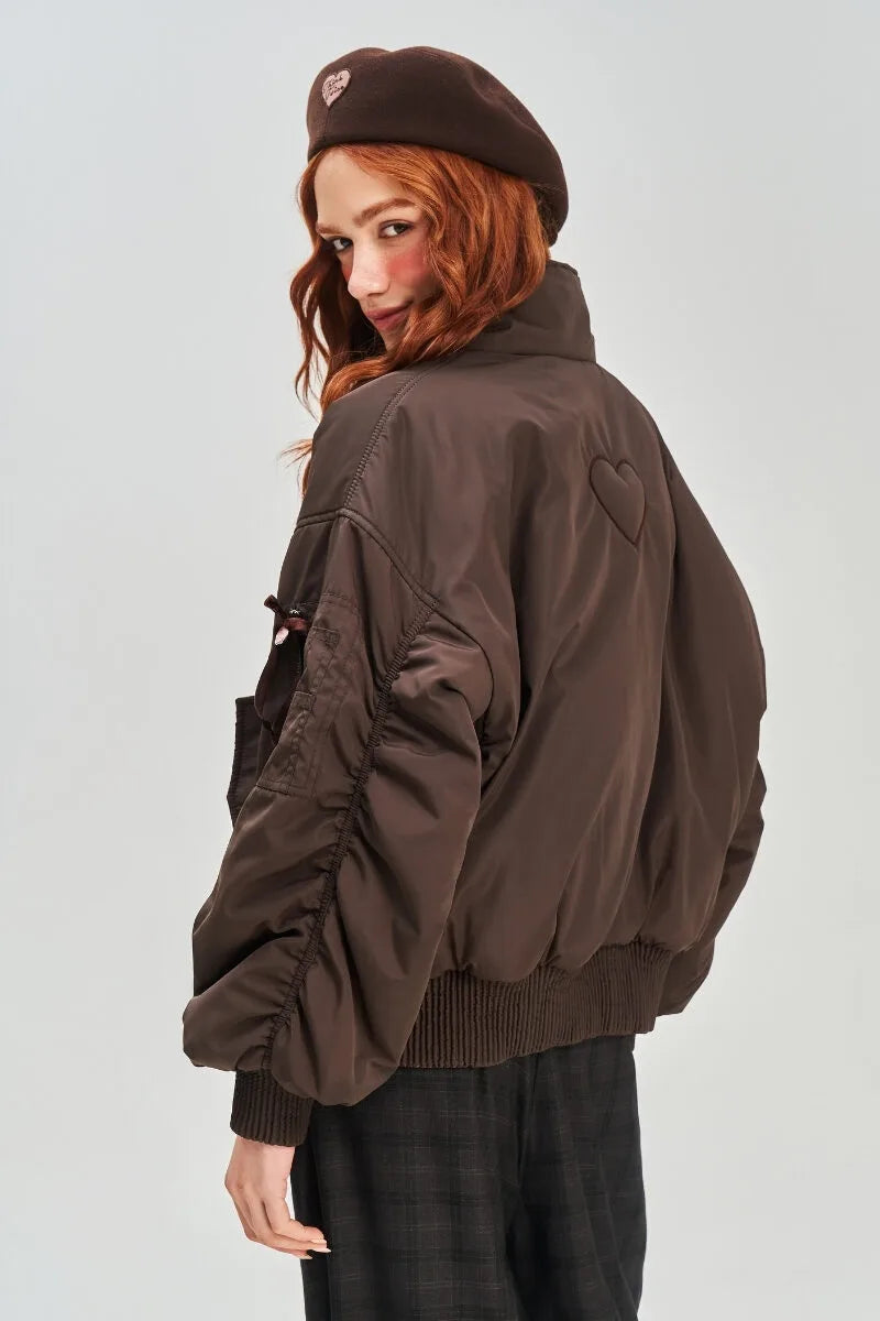 Куртка-бомбер з коміром стійкою