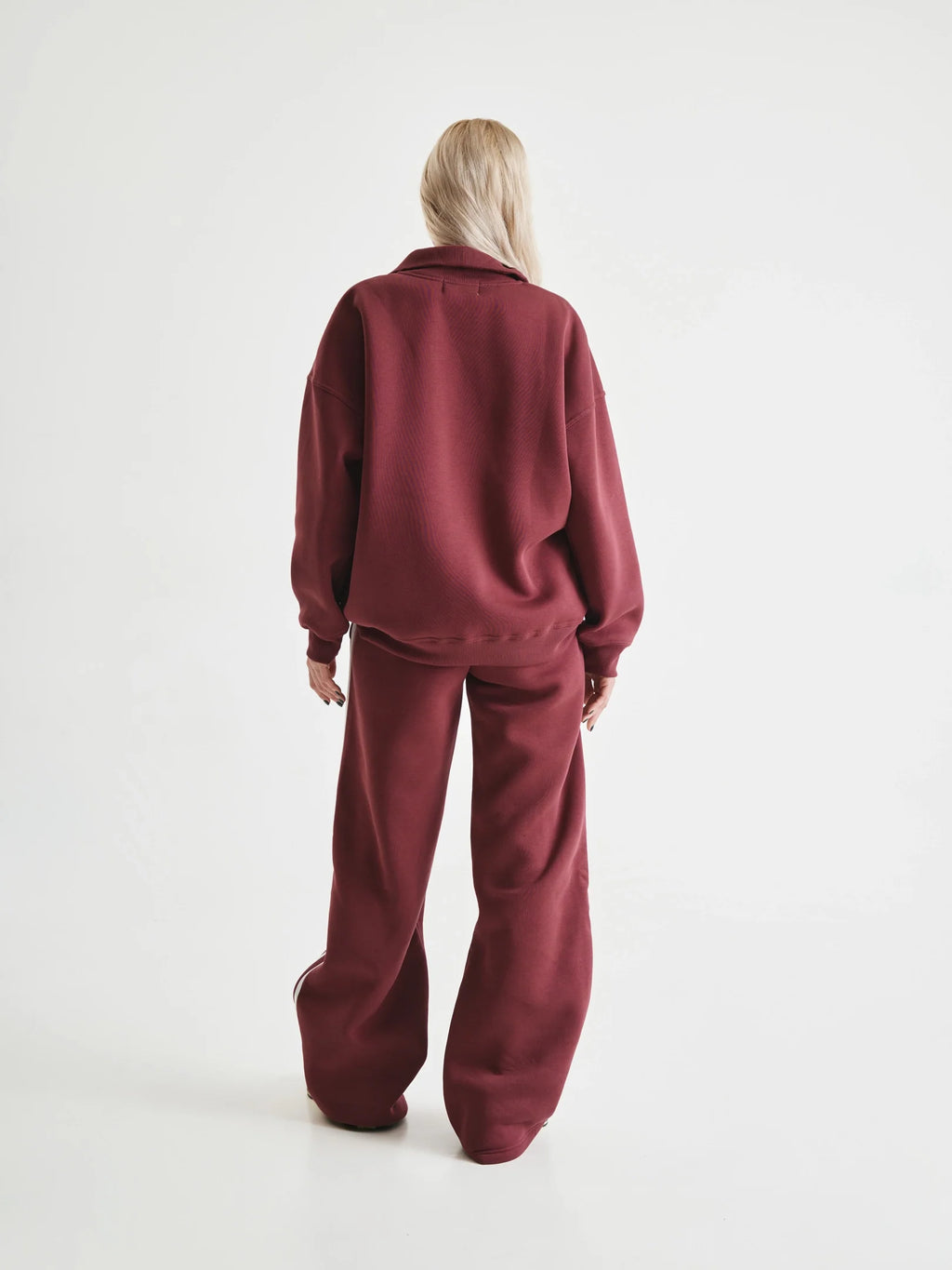 Бордовий костюм з палаццо BUDDU SPORT