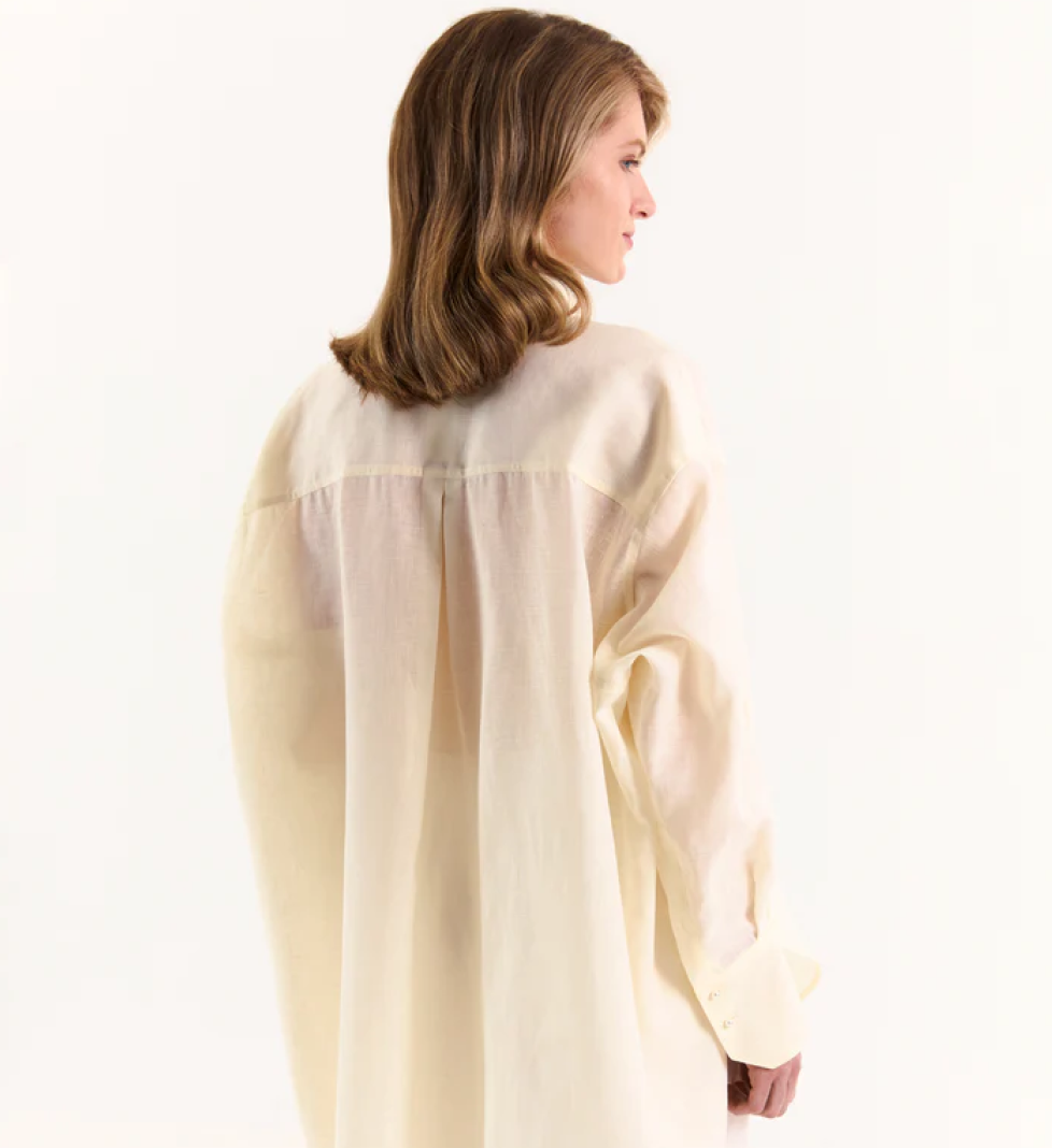 Сорочка з тонкої вовни KRISTINA LAPTSO Oversize Yellow