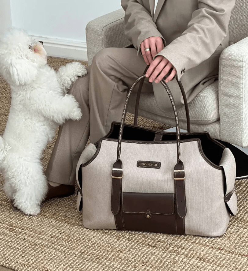 Сумка-переноска CHOUCHOU для собак "Classy" бежева