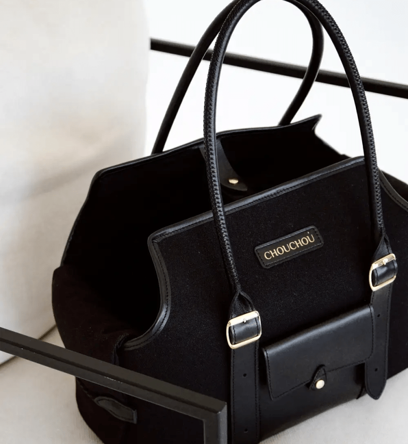 Сумка-переноска CHOUCHOU для собак "Classy" чорна