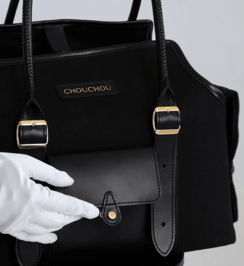 Сумка-переноска CHOUCHOU для собак "Classy" чорна