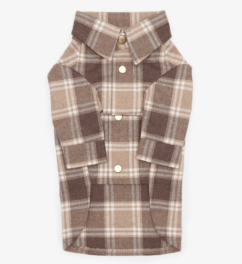 Сорочка CHOUCHOU картата для собак бежева