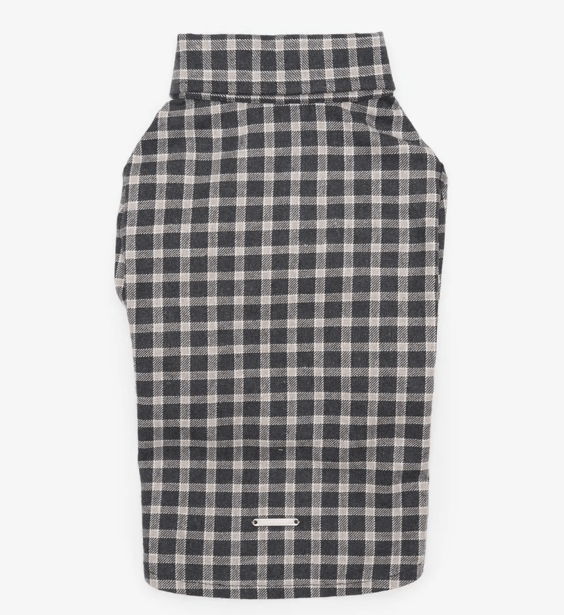 Сорочка CHOUCHOU картата для собак чорна