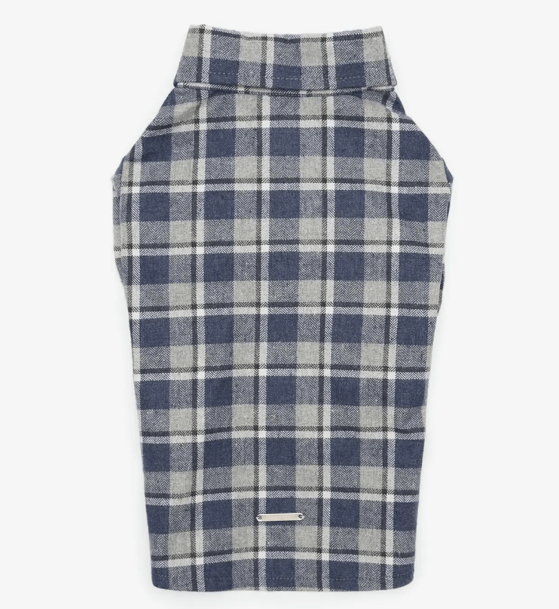 Сорочка CHOUCHOU картата для собак темно-синя