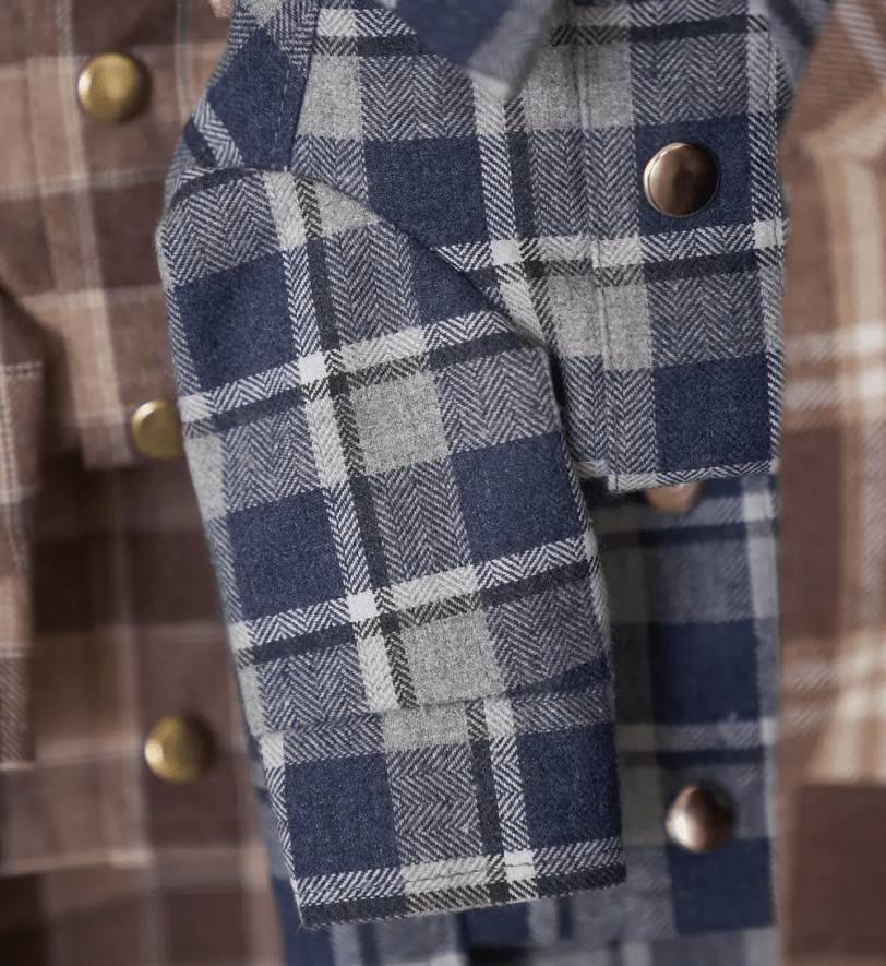 Сорочка CHOUCHOU картата для собак темно-синя