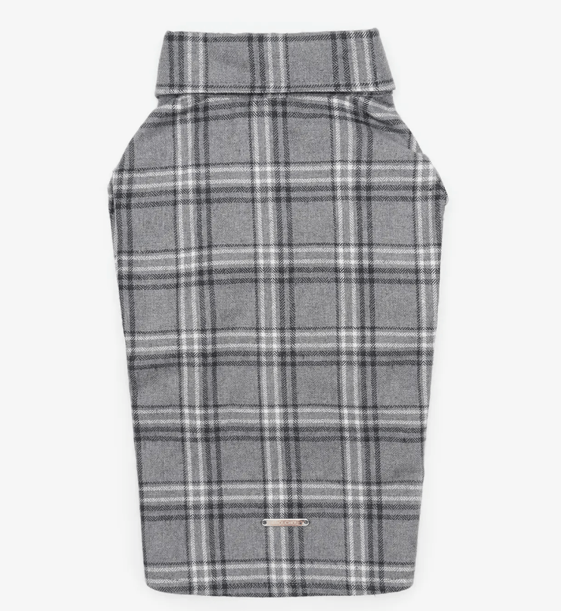 Сорочка CHOUCHOU картата для собак сіра