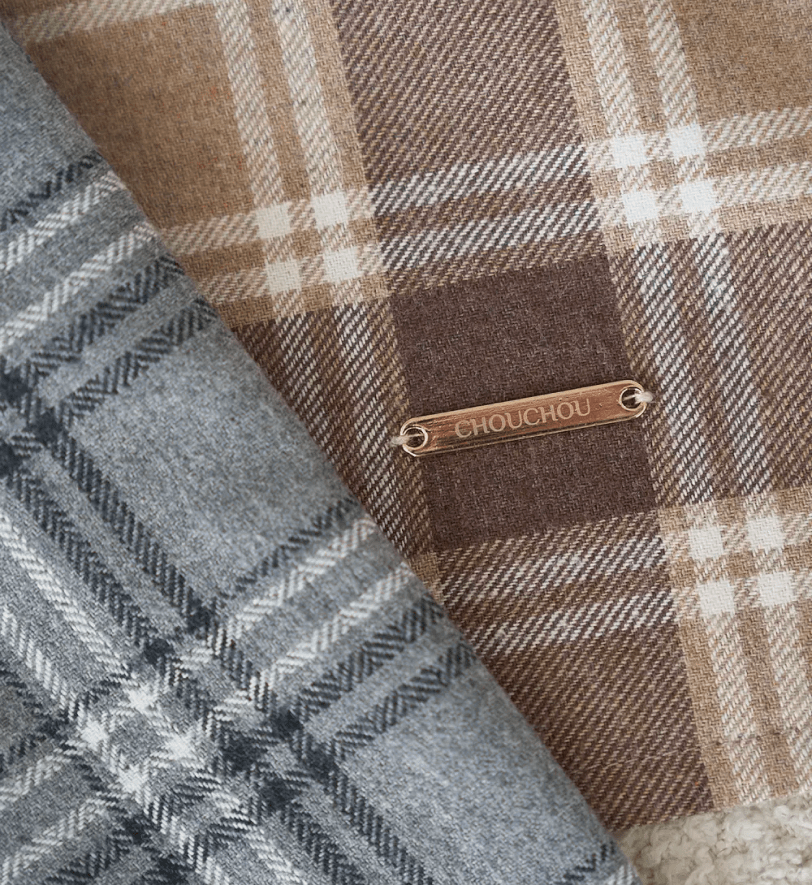 Сорочка CHOUCHOU картата для собак сіра