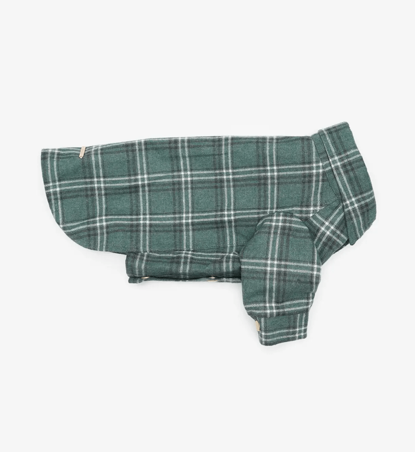 Сорочка CHOUCHOU картата для собак зелена