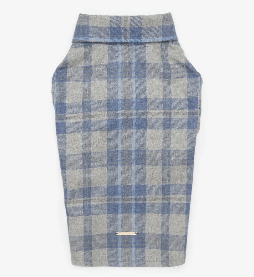 Сорочка CHOUCHOU картата для собак блакитна