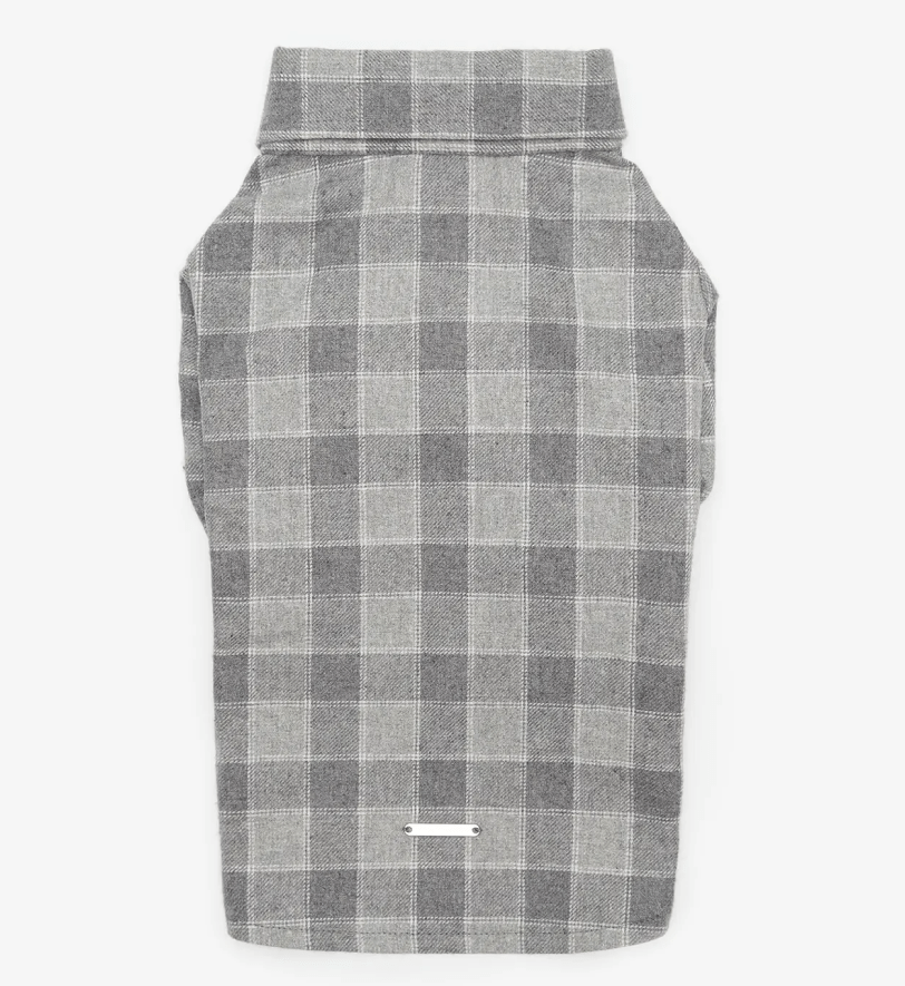 Сорочка CHOUCHOU картата для собак світло-сіра