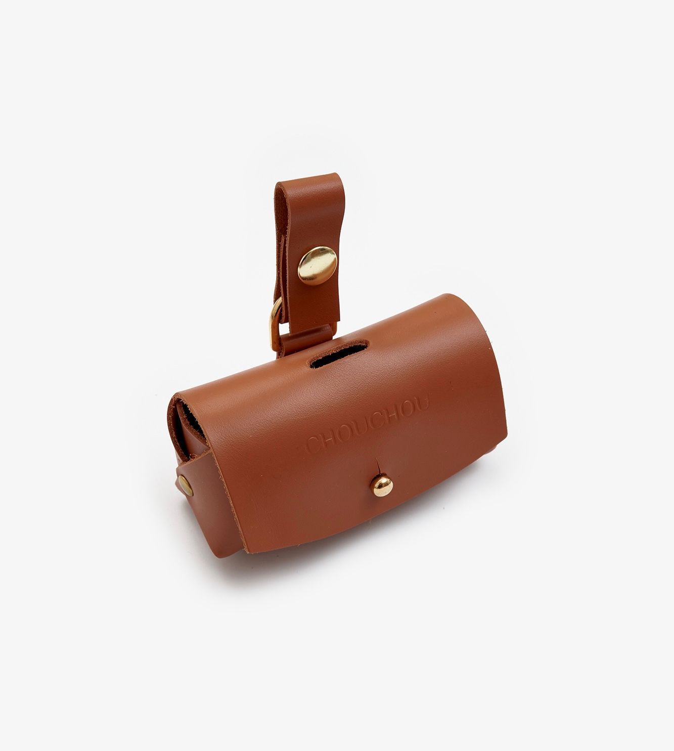 Leather dog dispenser bag "Classy" 