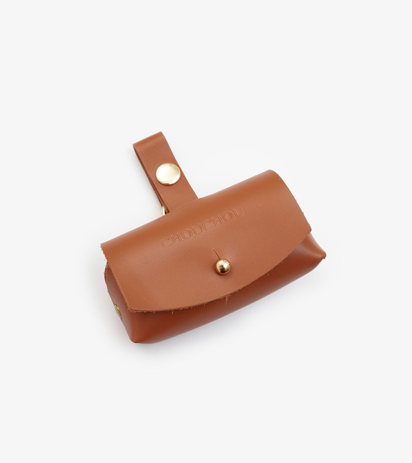 Leather dog dispenser bag "Classy" 