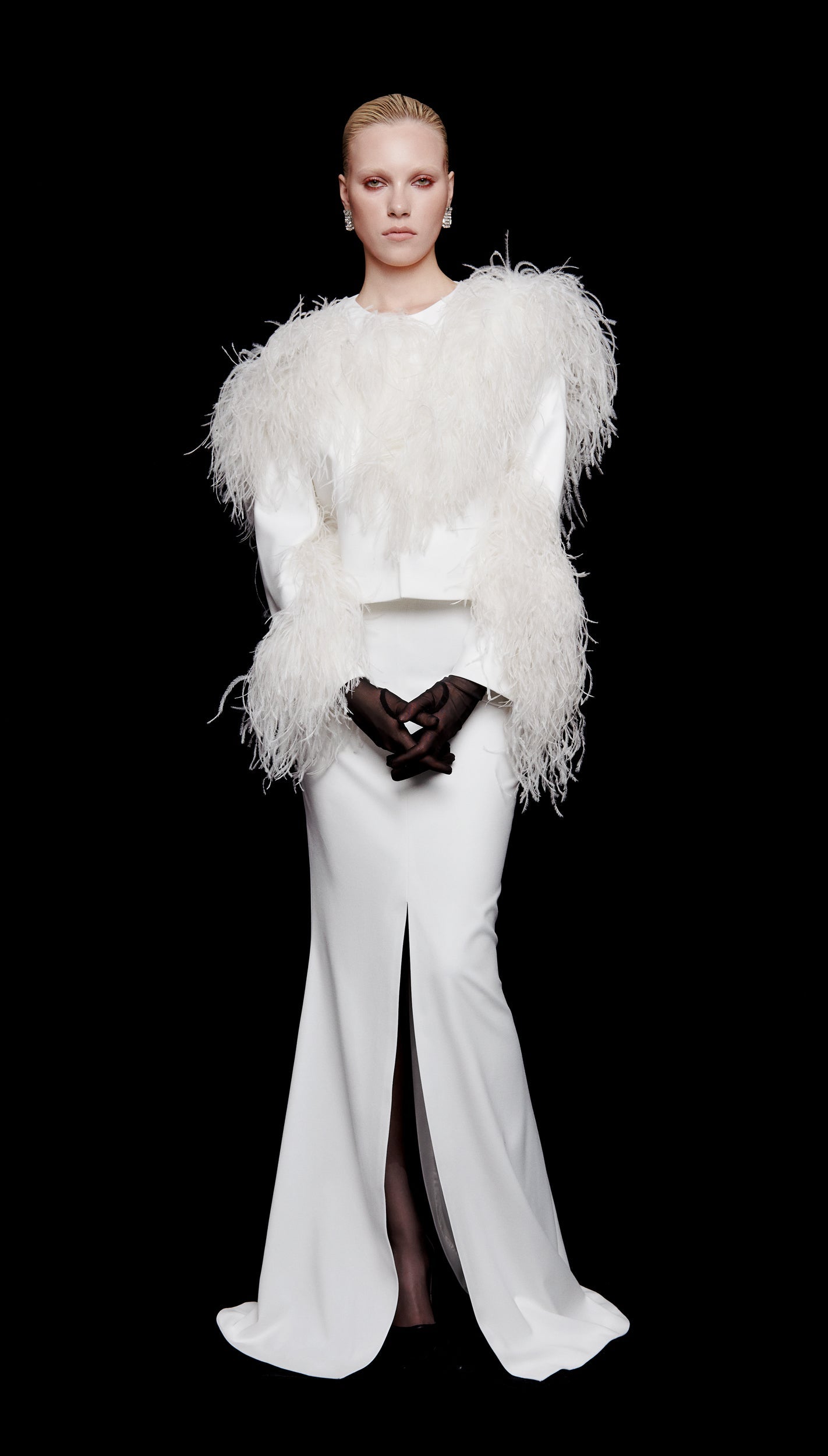 Couture skirt maxi white