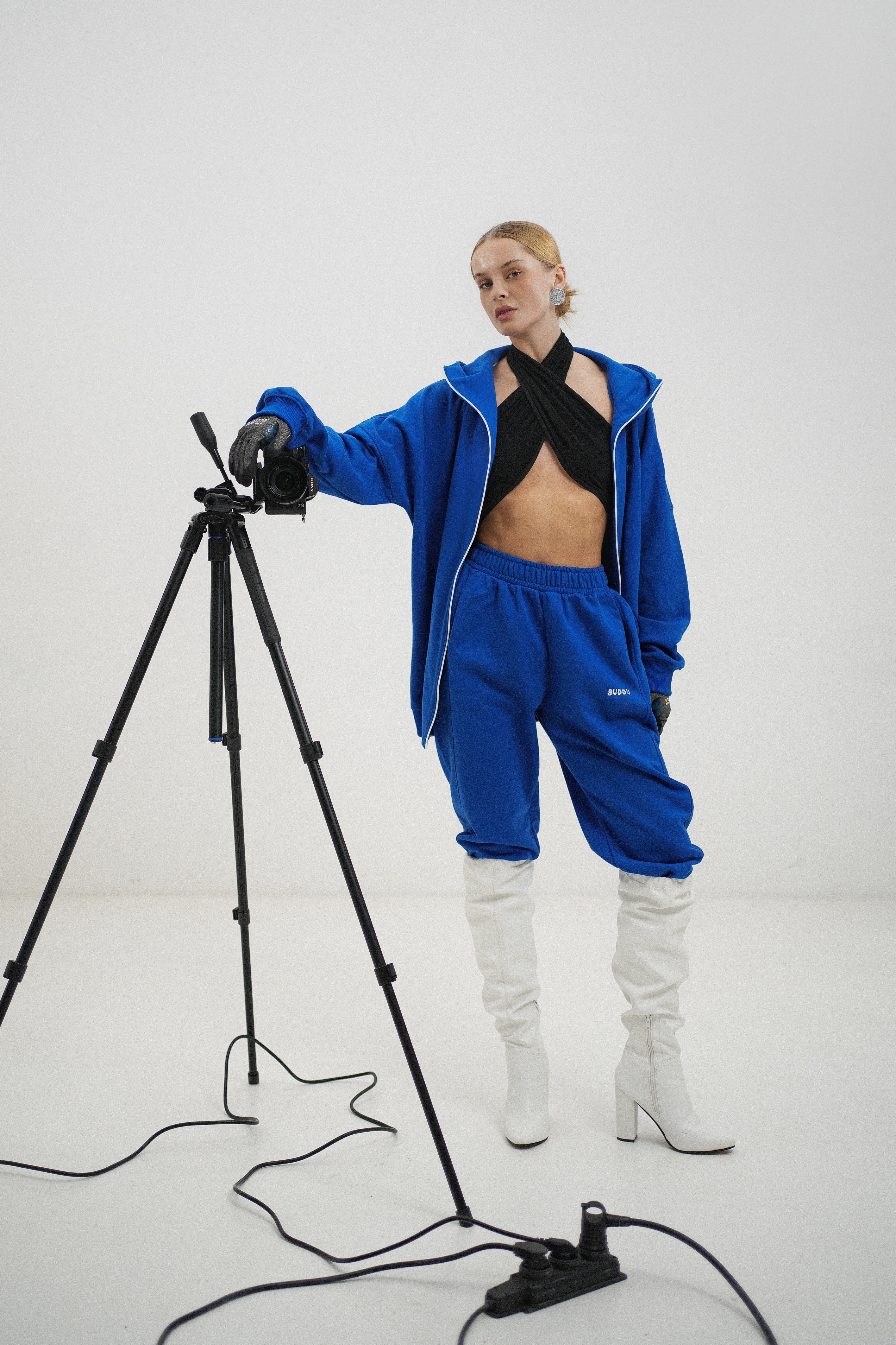 Костюм з худі на замок без флісу