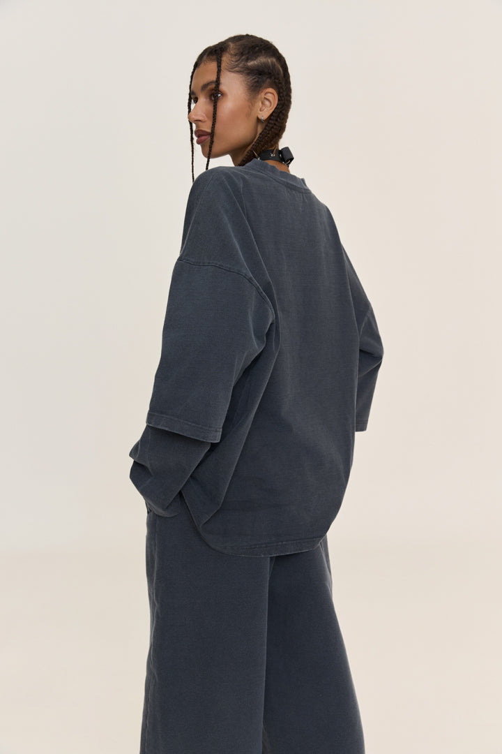 Лонгслів BUDDU / SIGNS BLUE #1