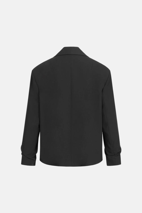 Cotton jacket with gathered sleeves