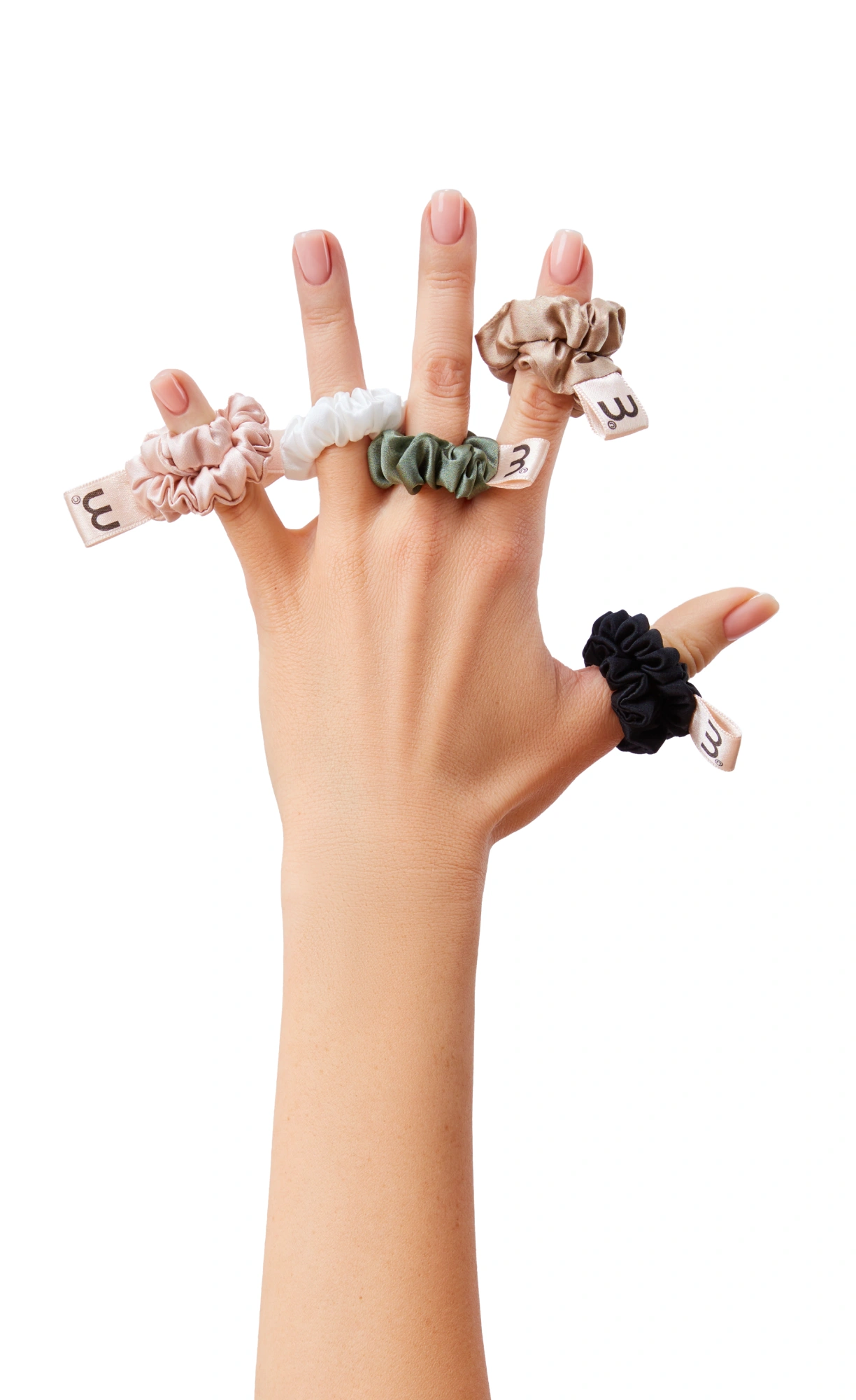 SILK MINI SLIM SCRUNCHIE SET набір тонких шовкових міні-резинок