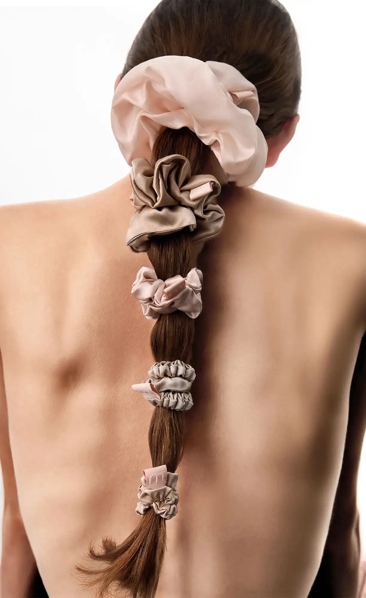 SILK MINI SLIM SCRUNCHIE SET набір тонких шовкових міні-резинок