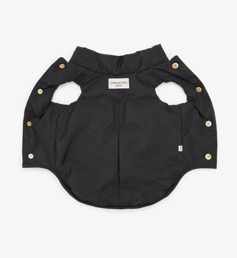 Жилетка-пуфер CHOUCHOU для собак чорна