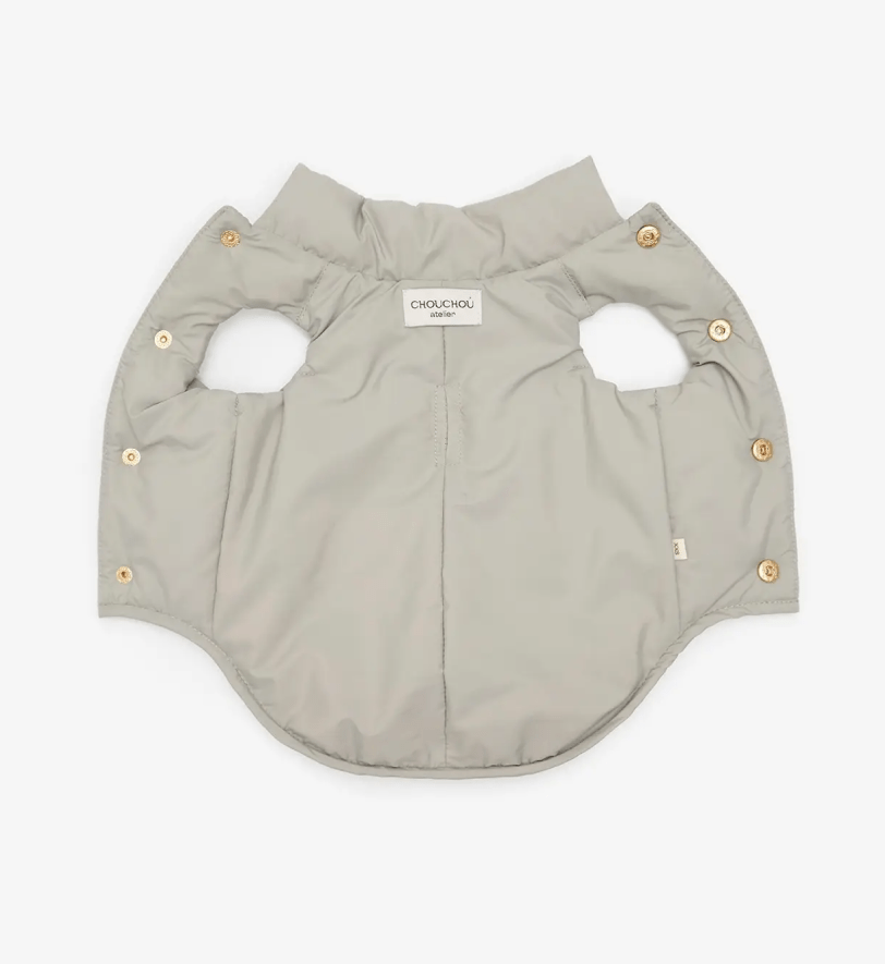 Жилетка-пуфер CHOUCHOU для собак сіра