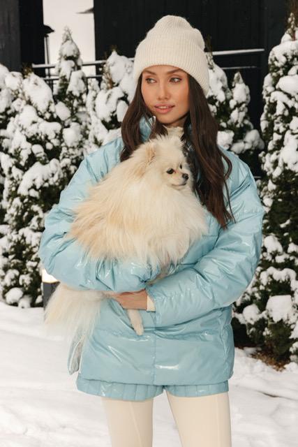 Анорак пуховий блакитний