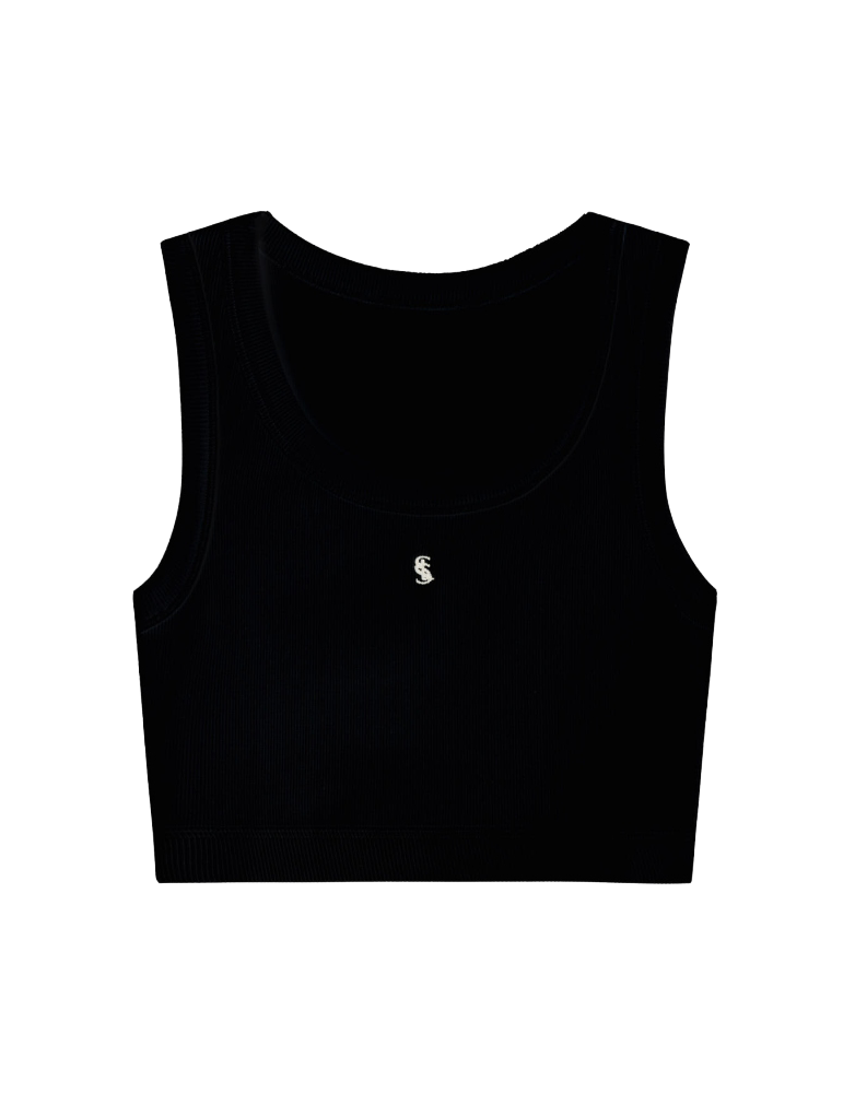 EMBROIDERED CROPPED TOP