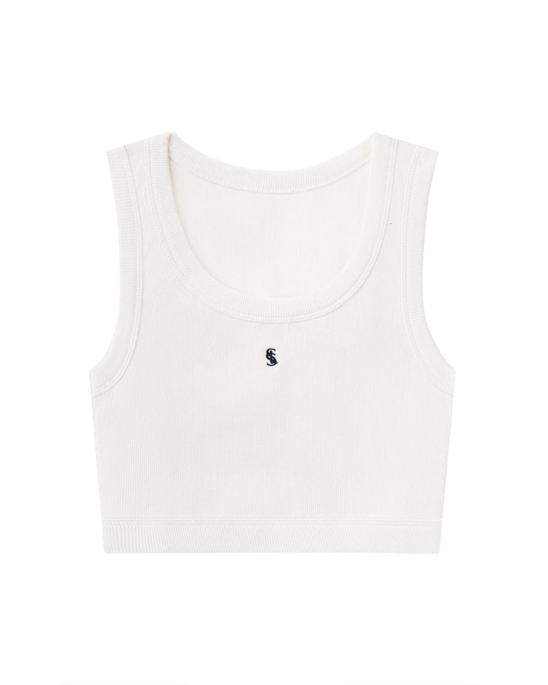 EMBROIDERED CROPPED TOP