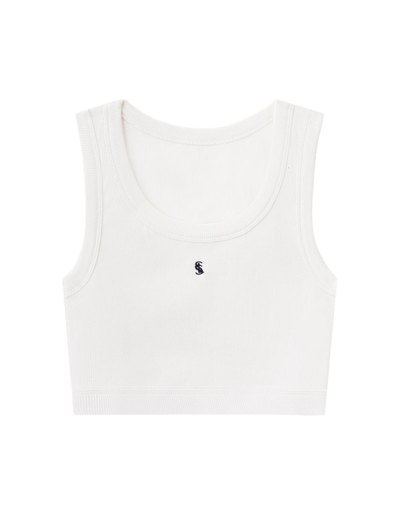 EMBROIDERED CROPPED TOP