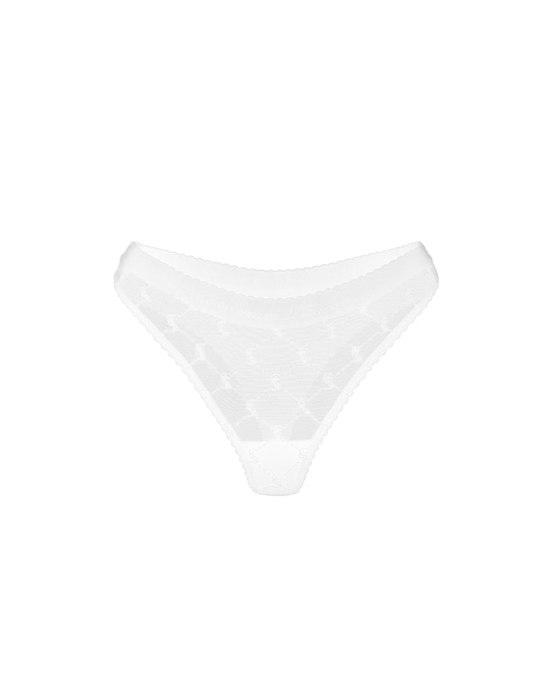 EMBROIDERED LACE THONGS