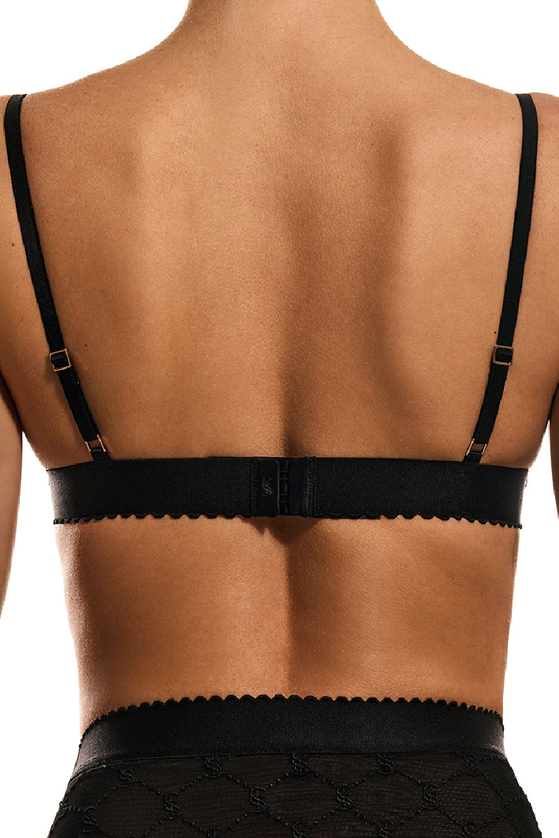 EMBROIDERED LACE TRIANGLE BRALETTE