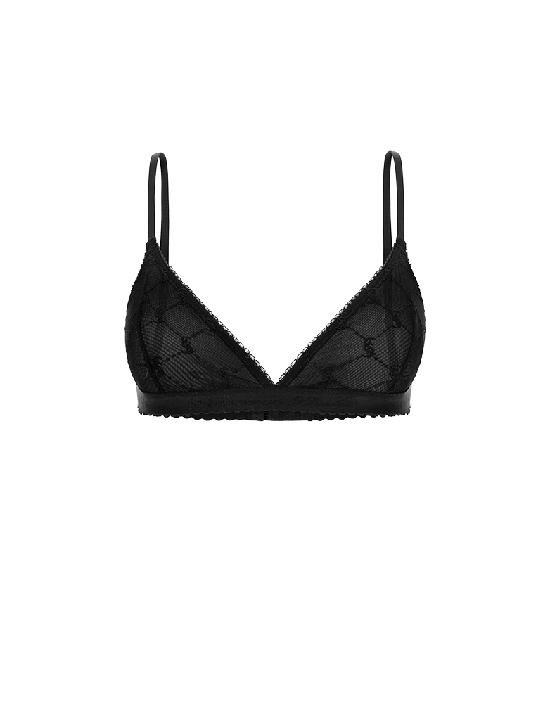 EMBROIDERED LACE TRIANGLE BRALETTE