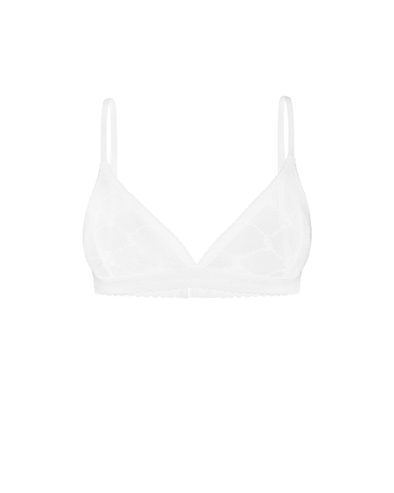 EMBROIDERED LACE TRIANGLE BRALETTE