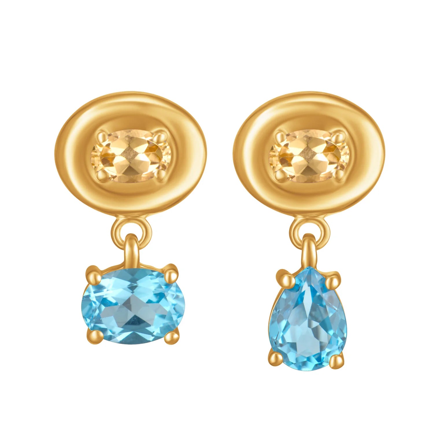 Серьги Splash Yellow-Blue