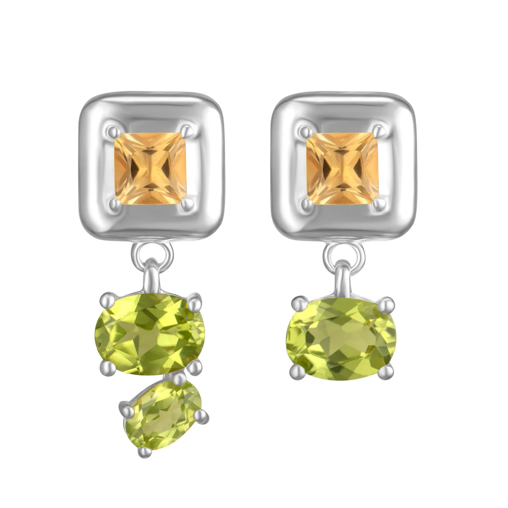 Earrings Splash Yellow-Green