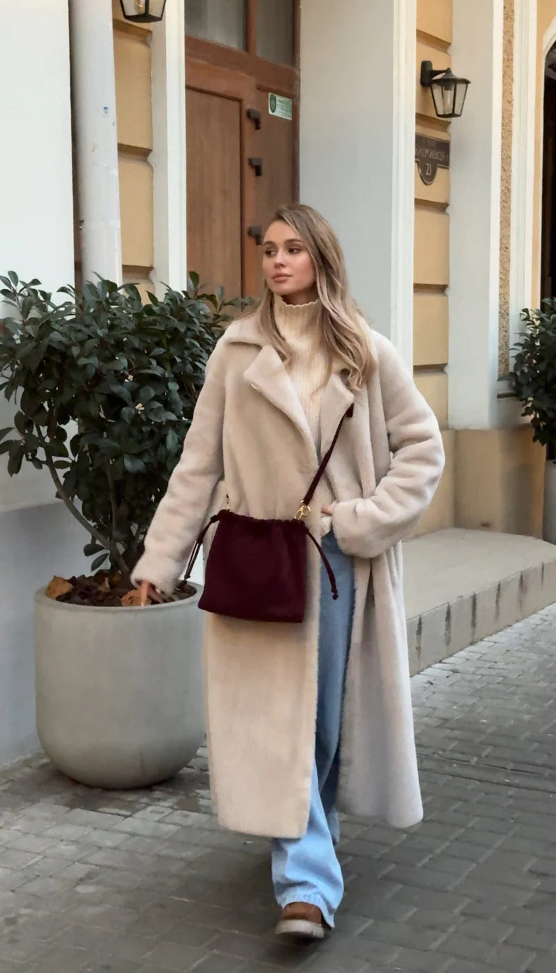 ETAPE Suede bag Florence Suede Brandy