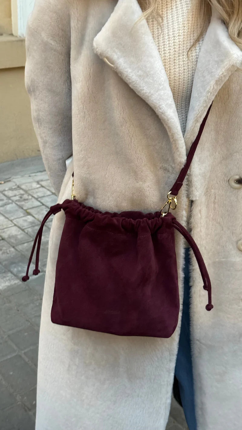 ETAPE Suede bag Florence Suede Brandy