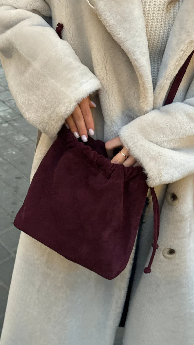 ETAPE Suede bag Florence Suede Brandy