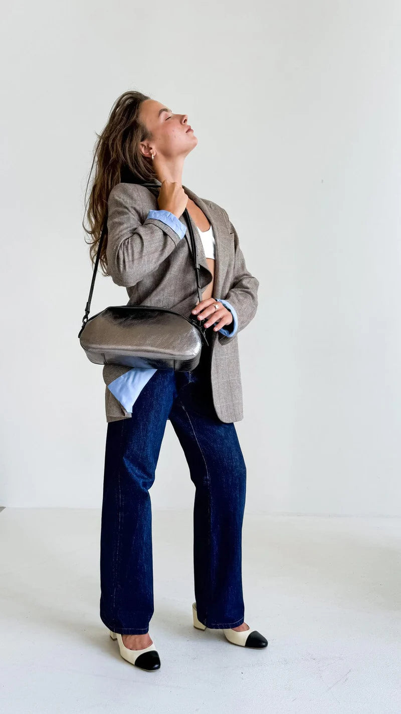 Leather Bag Venice Argentum