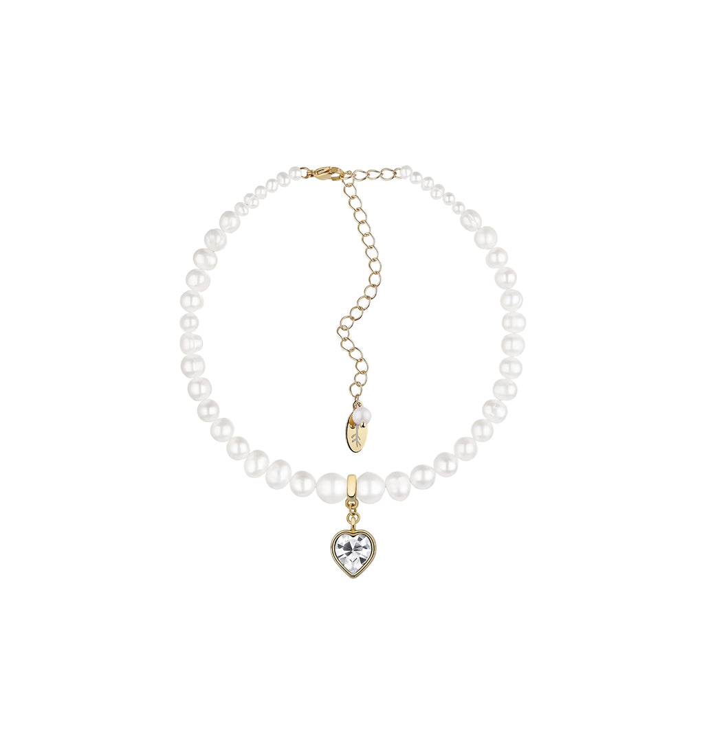 PEARLS CHOKER WITH HEART - фото 38